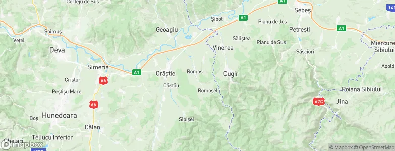 Romos, Romania Map