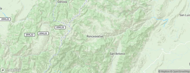 Roncesvalles, Colombia Map