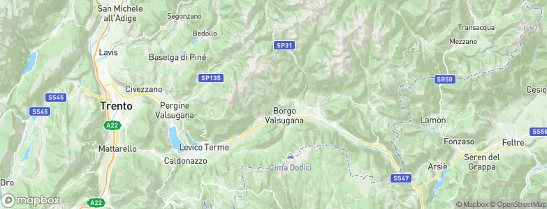 Ronchi Valsugana, Italy Map