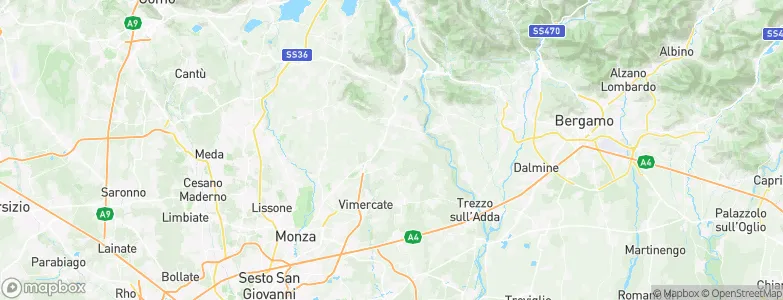 Ronco Briantino, Italy Map