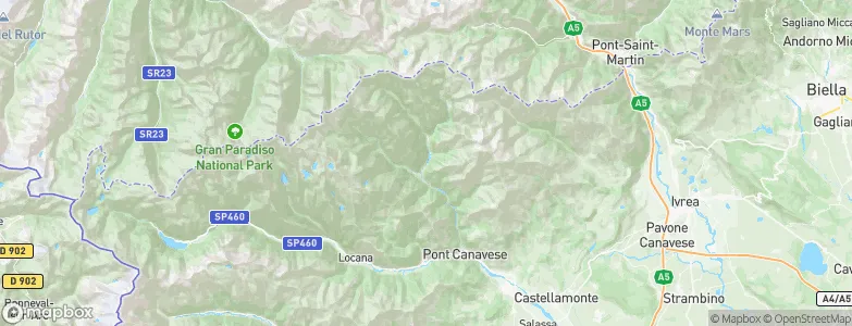 Ronco Canavese, Italy Map
