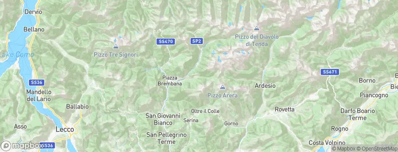 Roncobello, Italy Map