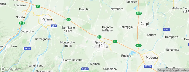 Roncocesi, Italy Map