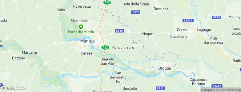 Roncoferraro, Italy Map