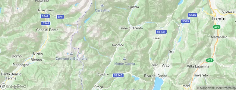 Roncone, Italy Map