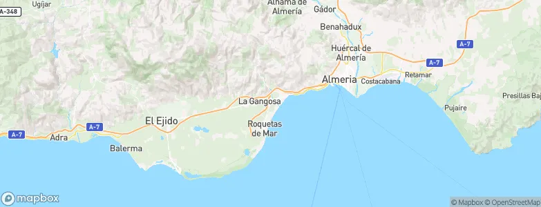 Roquetas de Mar, Spain Map