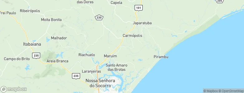Rosário do Catete, Brazil Map