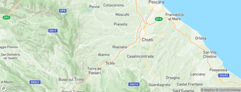Rosciano, Italy Map