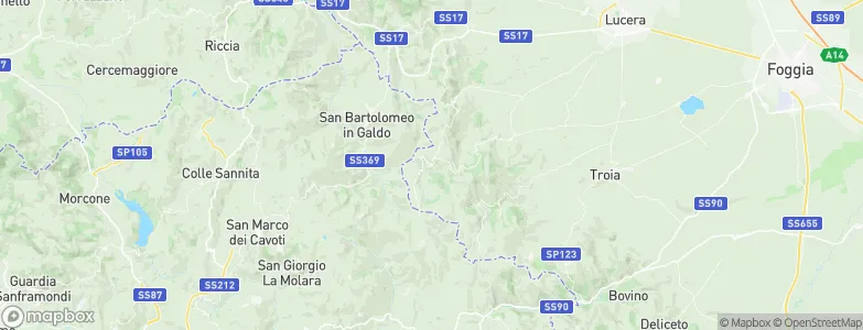 Roseto Valfortore, Italy Map