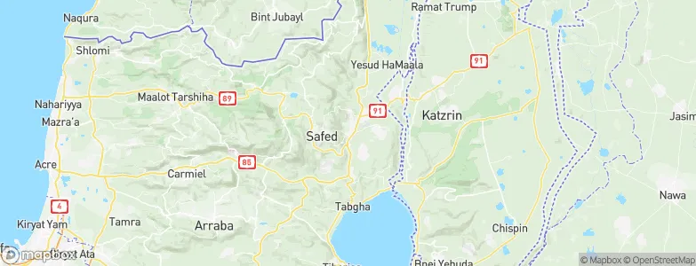 Rosh Pinna, Israel Map