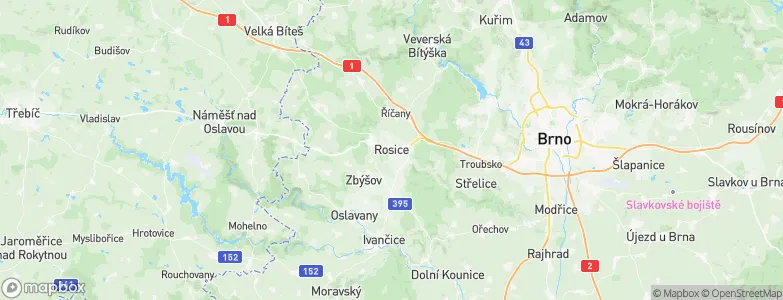 Rosice, Czechia Map