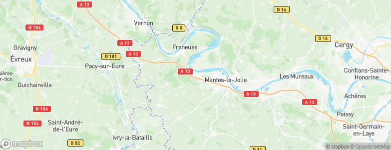 Rosny-sur-Seine, France Map