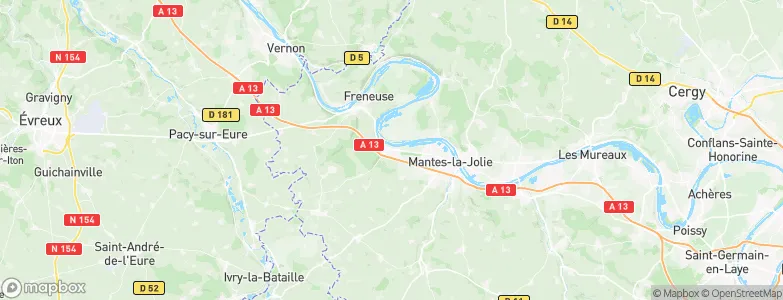 Rosny-sur-Seine, France Map