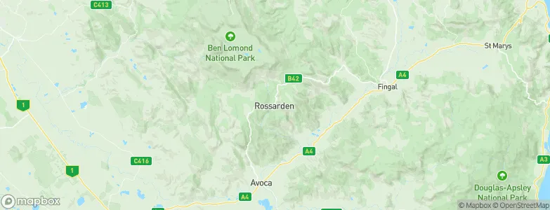 Rossarden, Australia Map