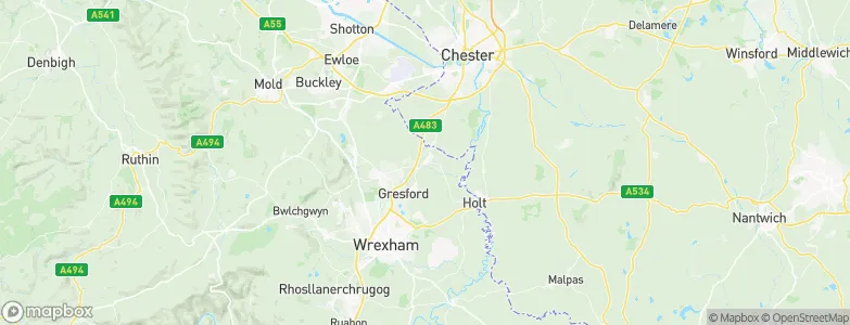 Rossett, United Kingdom Map