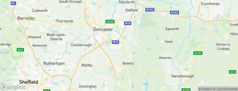 Rossington, United Kingdom Map