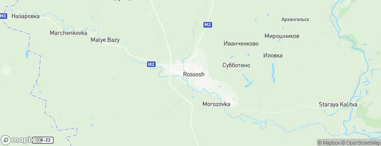 Rossoh', Russia Map