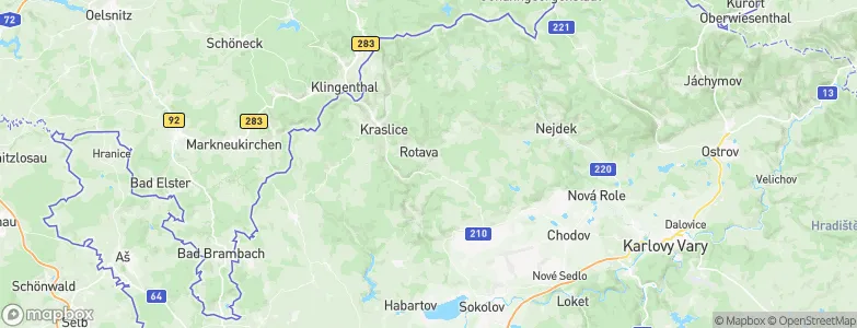Rotava, Czechia Map