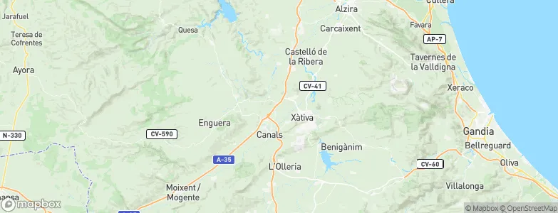 Rotglá y Corbera, Spain Map
