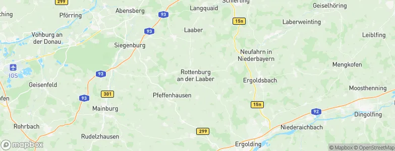 Rottenburg an der Laaber, Germany Map
