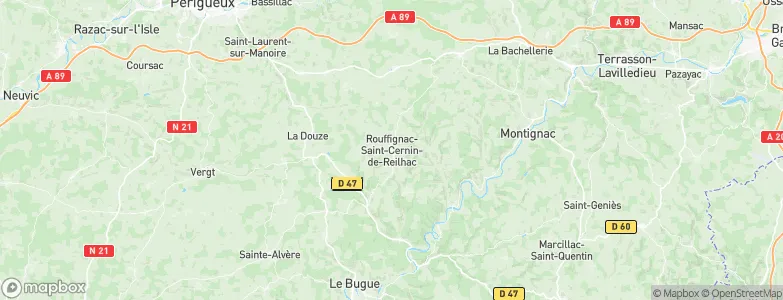 Rouffignac-Saint-Cernin-de-Reilhac, France Map