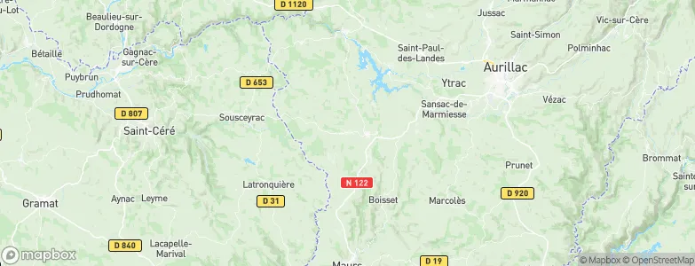 Roumégoux, France Map