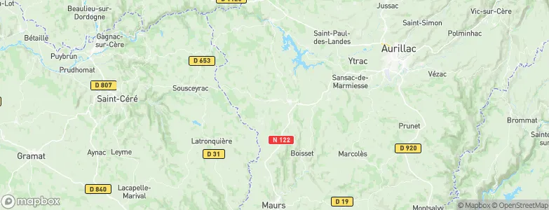 Roumégoux, France Map