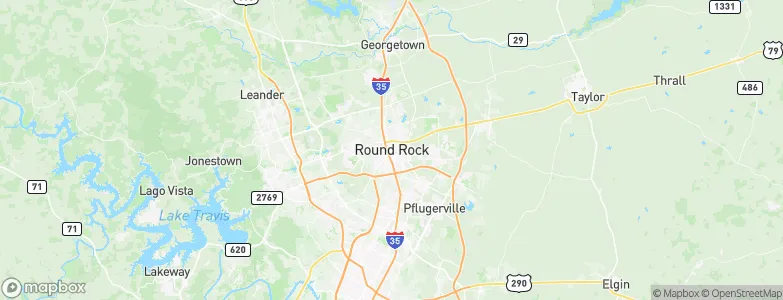 Round Rock, United States Map