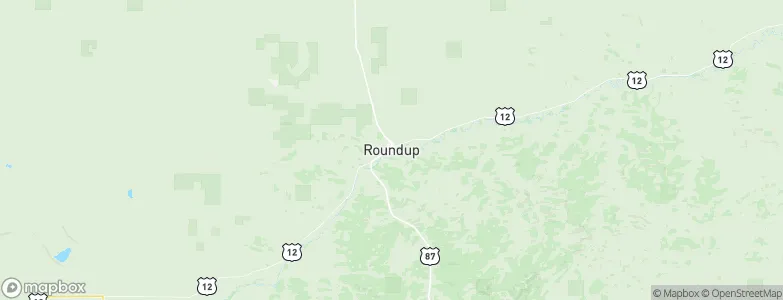 Roundup, United States Map