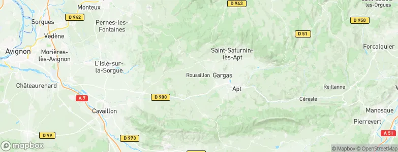 Roussillon, France Map