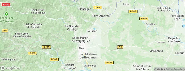 Rousson, France Map