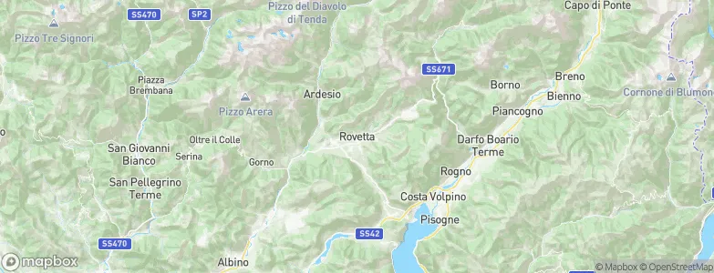 Rovetta, Italy Map