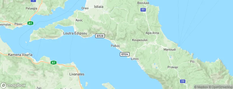 Roviés, Greece Map