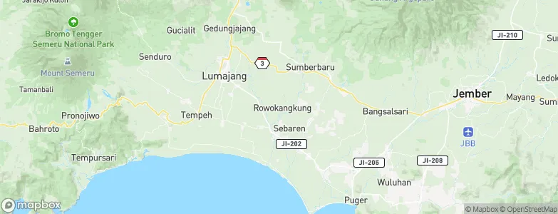 Rowokangkung, Indonesia Map
