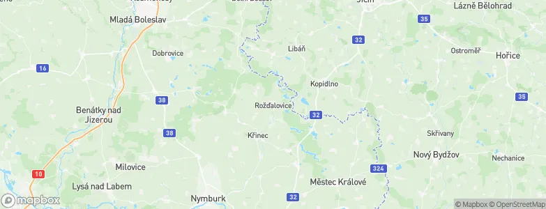 Rožďalovice, Czechia Map