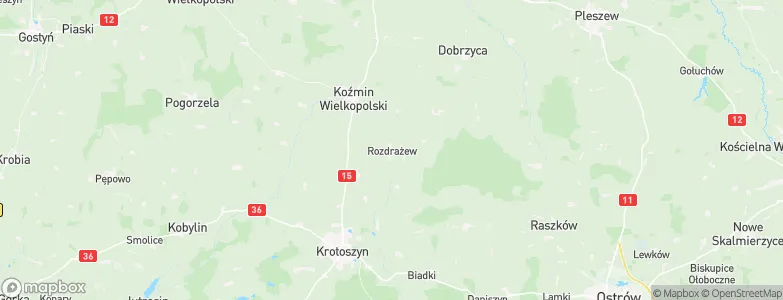 Rozdrażew, Poland Map