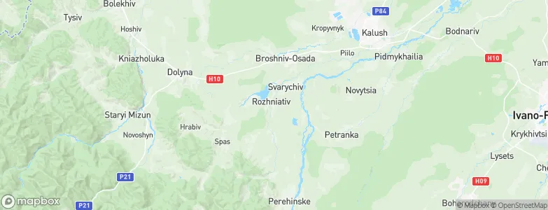 Rozhniativ, Ukraine Map