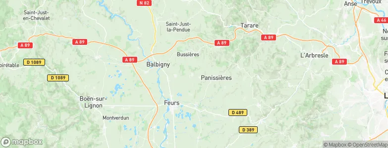 Rozier-en-Donzy, France Map