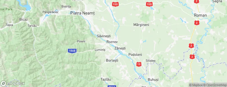 Roznov, Romania Map