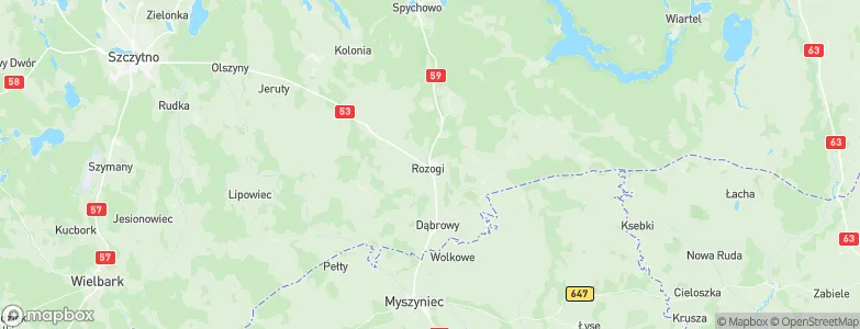 Rozogi, Poland Map