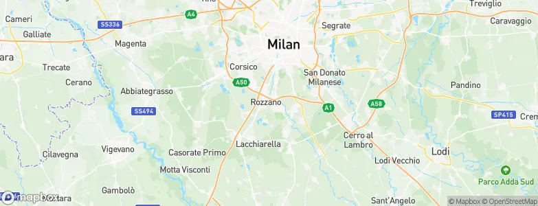 Rozzano, Italy Map