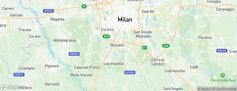 Rozzano, Italy Map