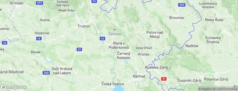 Rtyně v Podkrkonoší, Czechia Map