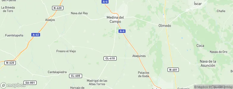 Rubí de Bracamonte, Spain Map