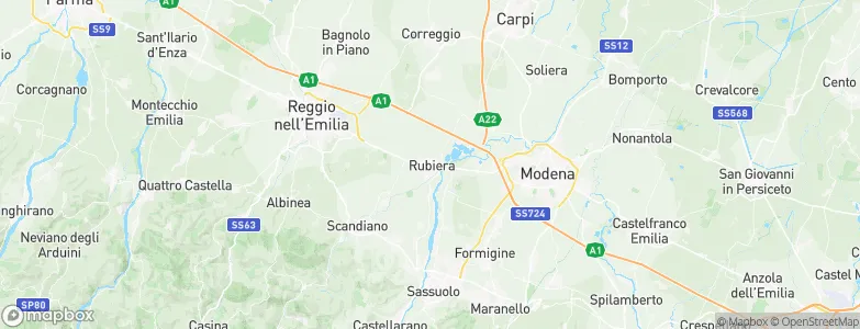 Rubiera, Italy Map