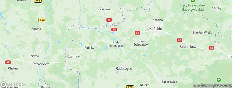 Ruda Maleniecka, Poland Map
