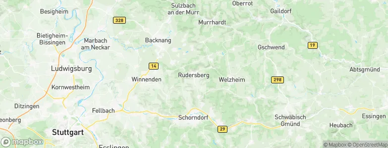Rudersberg, Germany Map