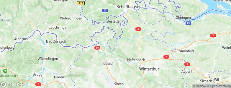Rüdlingen, Switzerland Map
