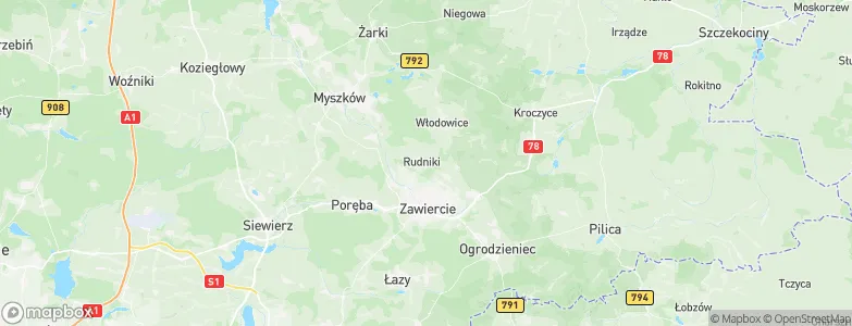 Rudniki, Poland Map