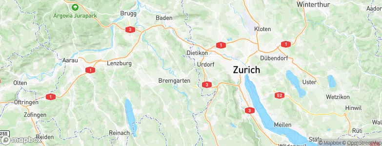 Rudolfstetten-Friedlisberg, Switzerland Map